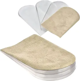 AccEncyc Adjustable Heel Lift Inserts 2 Pack Soft Silicone Height Increase Insoles Heel Lifts for Shoes 1/4" to 1" - 4 Layers