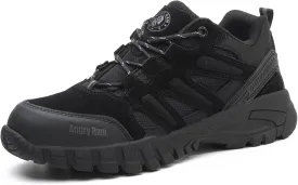 ANGRYRAM Steel Toe Shoes for Men Women Lightweight Indestructible Work Shoes Breathable Slip Resistant Safety Sneakers Comfortable Puncture Proof Shoes for Working Construction Industry