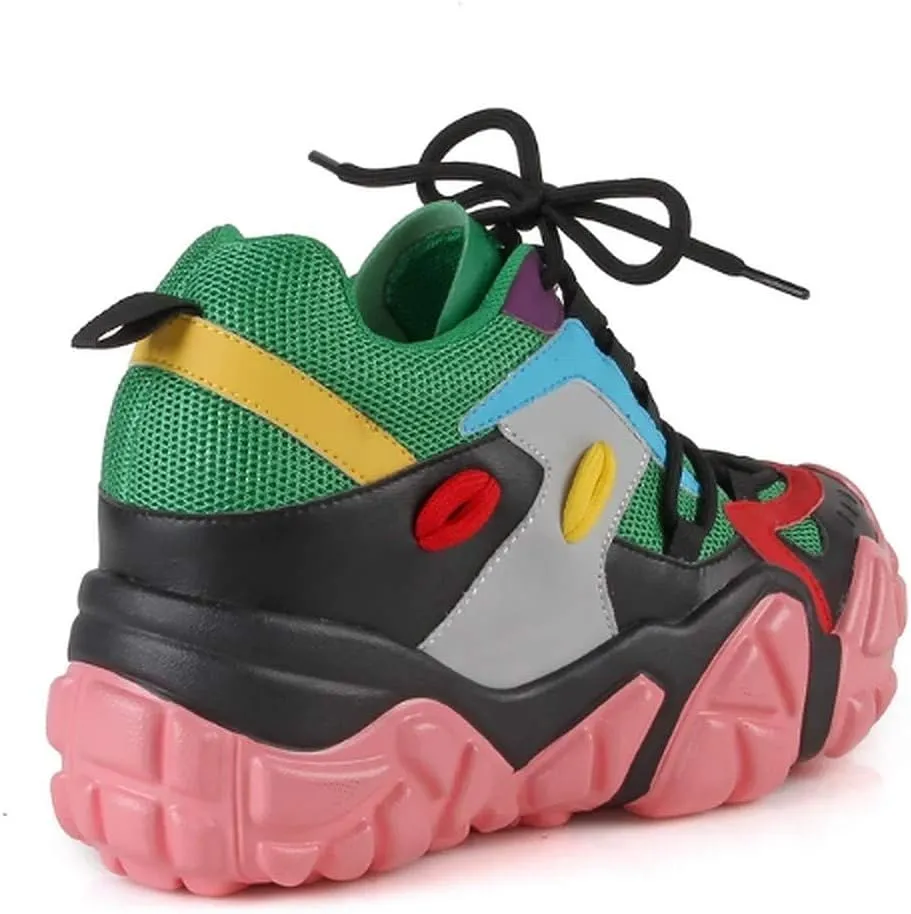 Anthony Wang Lace Up Hidden Wedge Sneakers for Women's