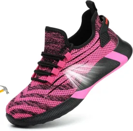 Asiman Steel Toe Shoes for Women Lightweight Breathable Safety Shoes for Men Construction Non Slip Composite Toe