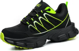 Asiman Steel Toe Shoes for Women Pink Safety Toe Shoes Breathable Lightweight Composite Work Sneakers