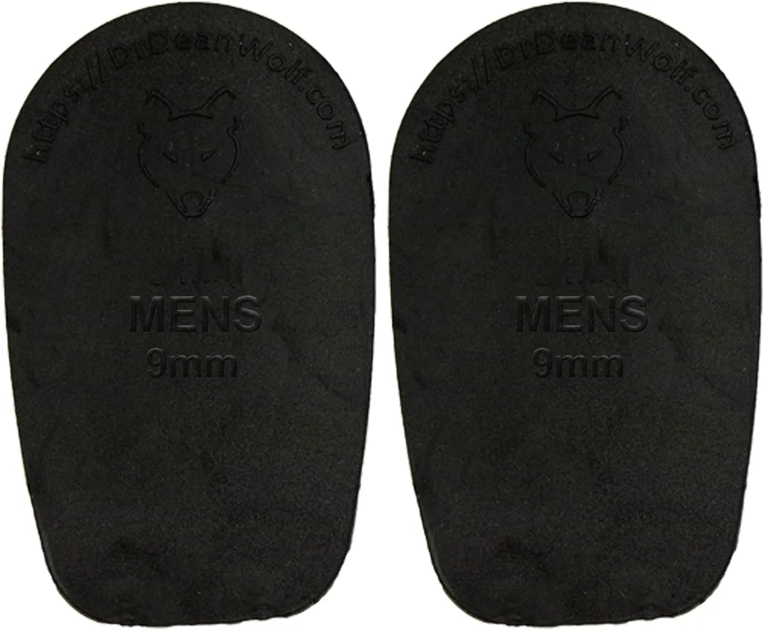 Dr. Wolf Heel Lifts for Shoes: Men's 9mm Height Increase Insoles, Rubber Heel Inserts for Leg Length Discrepancy & Achilles Tendonitis Relief, Helps Relieve Hip, Knee, & Back Pain (2 Pack)