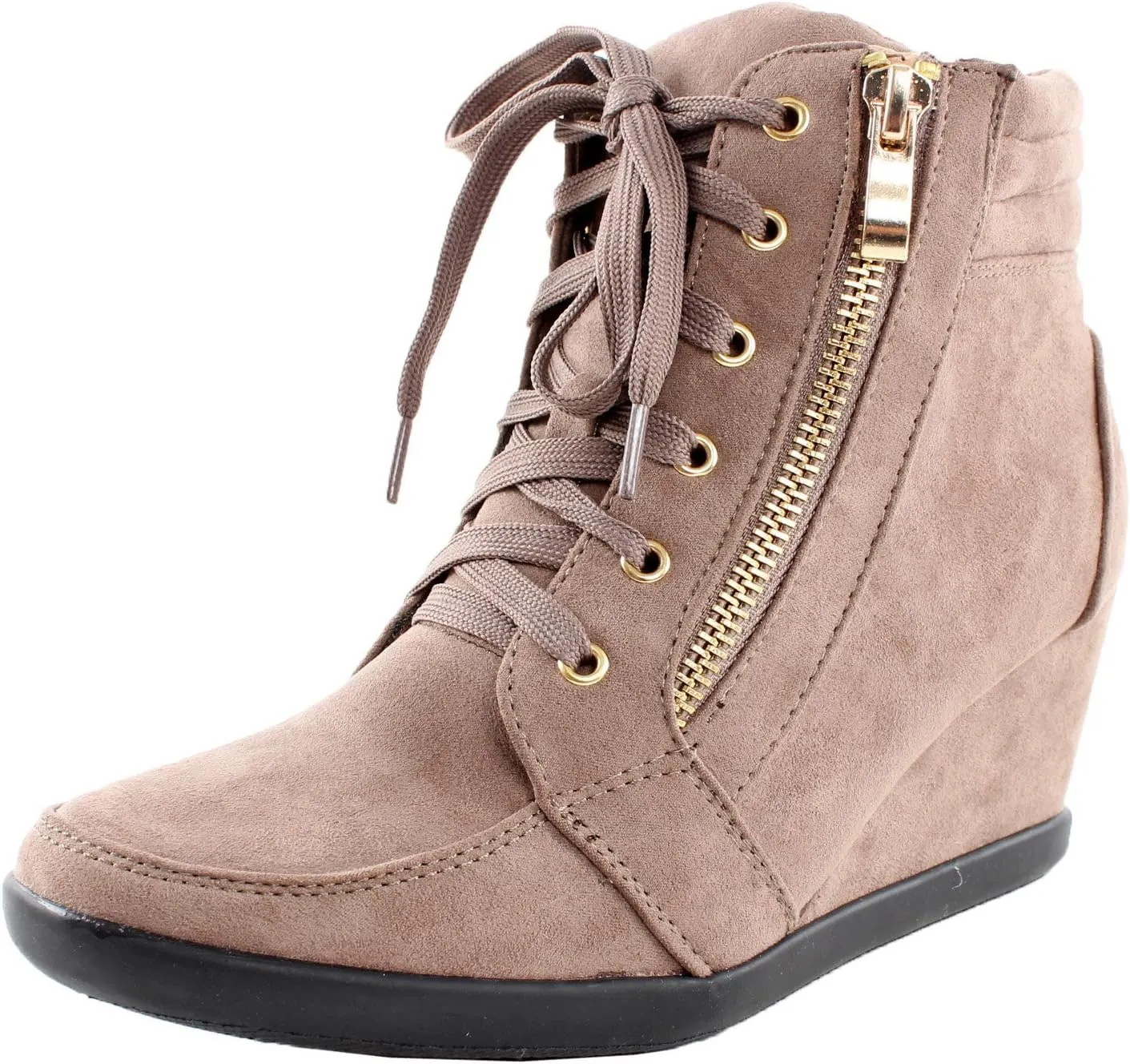 Forever Link Women's Lace Up Fashion Wedge