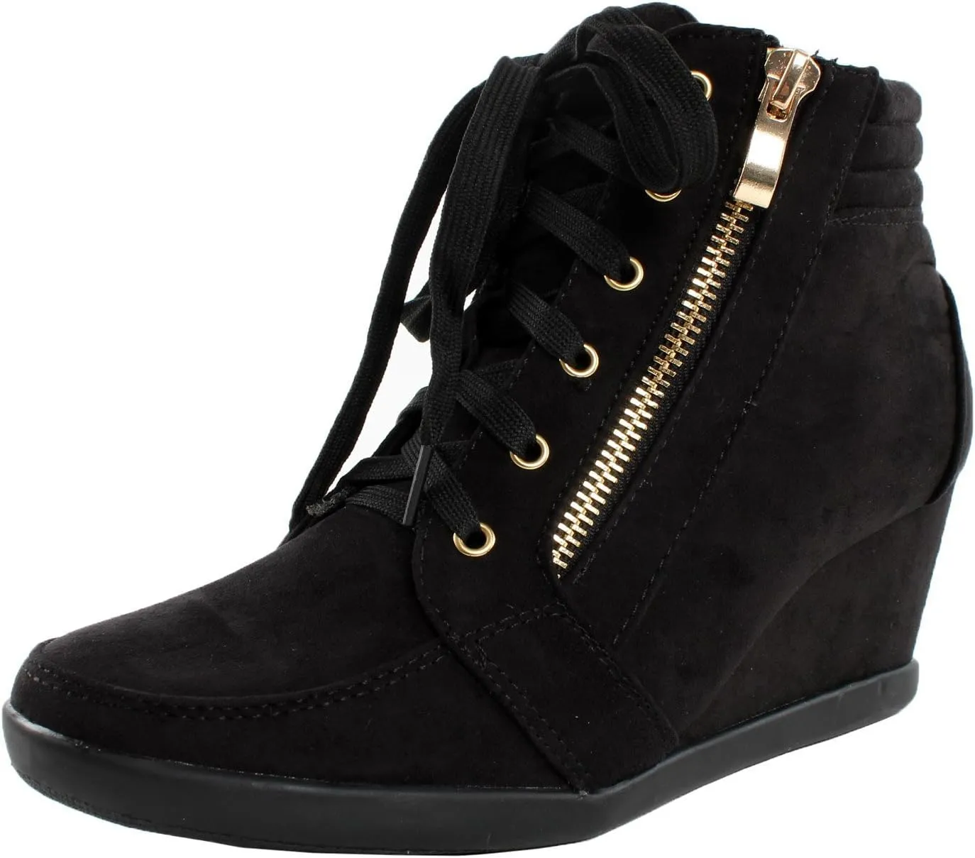 Forever Link Women's Lace Up Fashion Wedge