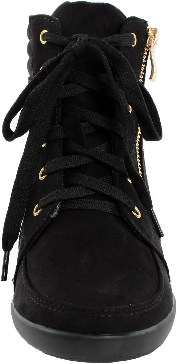 Forever Link Women's Lace Up Fashion Wedge