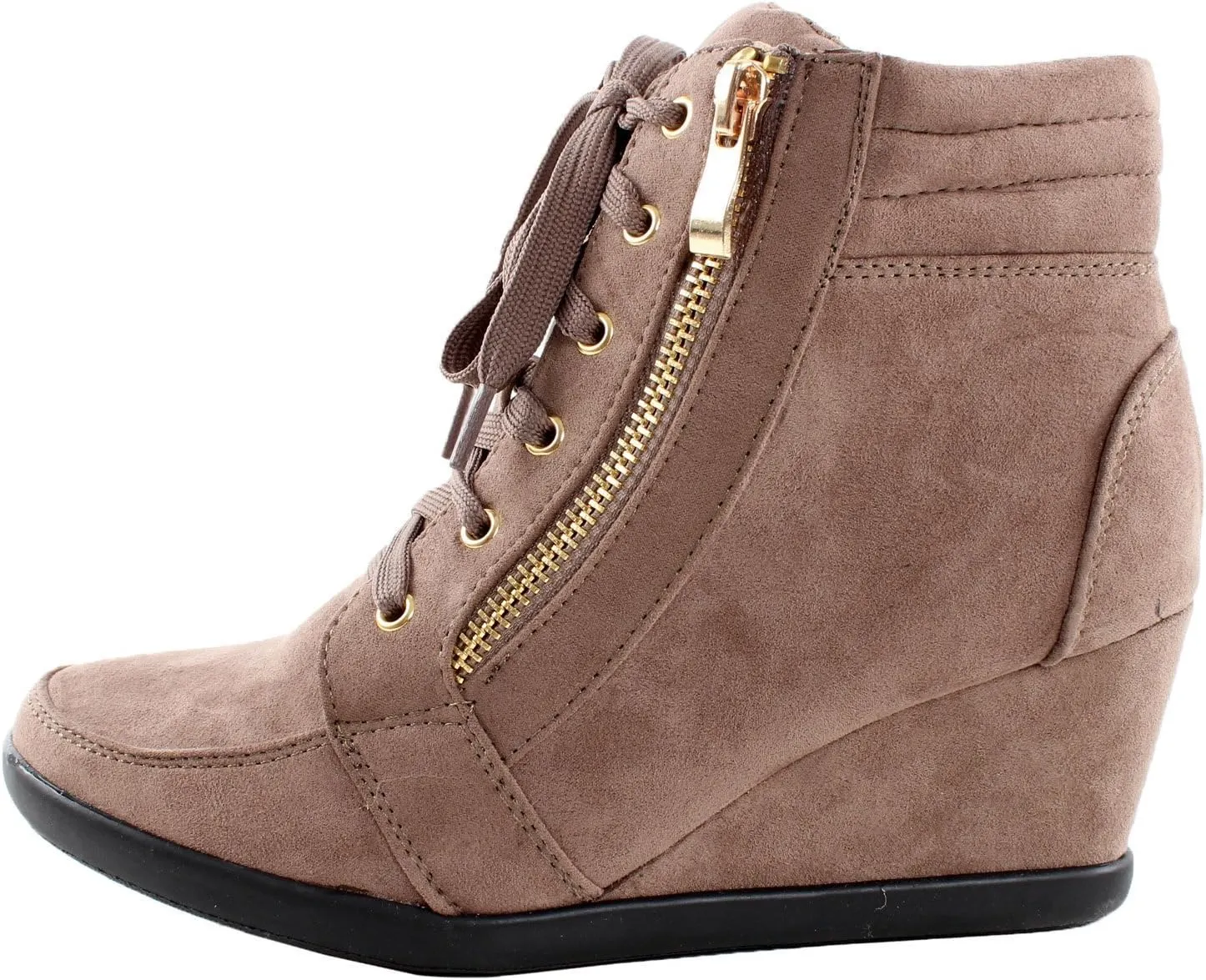 Forever Link Women's Lace Up Fashion Wedge