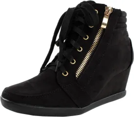 Forever Link Women's Lace Up Fashion Wedge