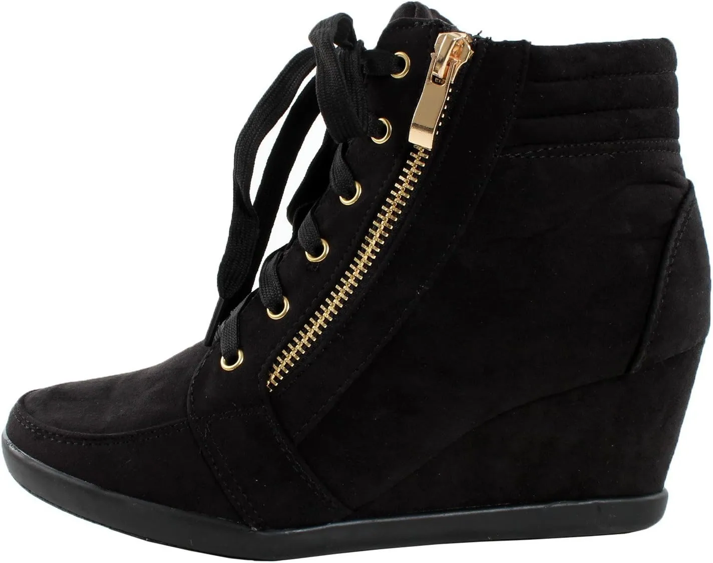 Forever Link Women's Lace Up Fashion Wedge