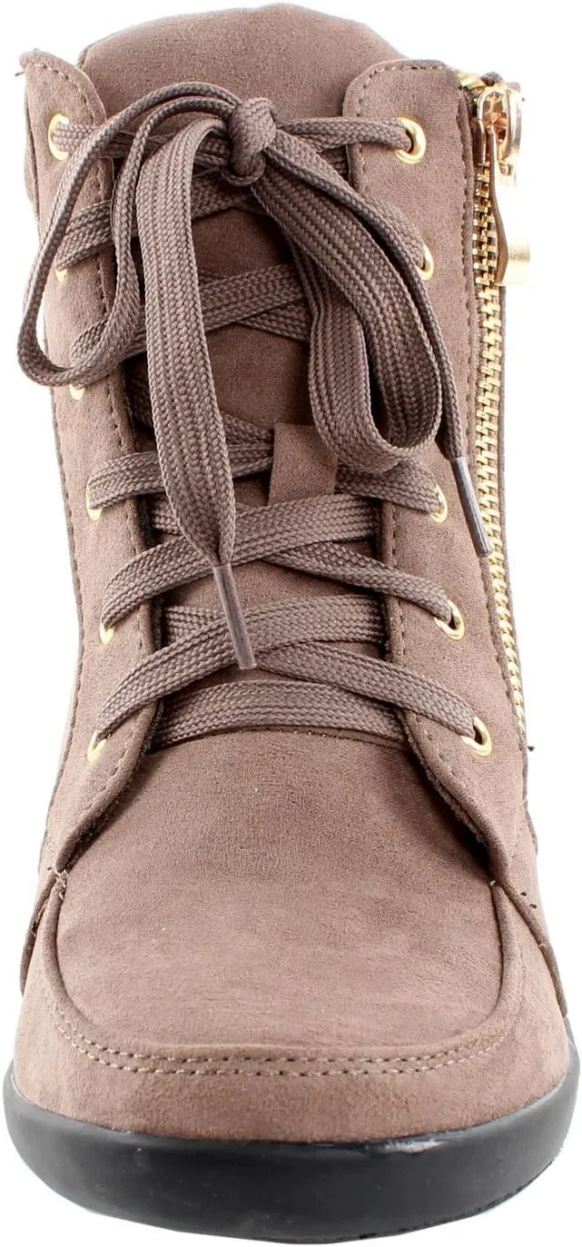 Forever Link Women's Lace Up Fashion Wedge