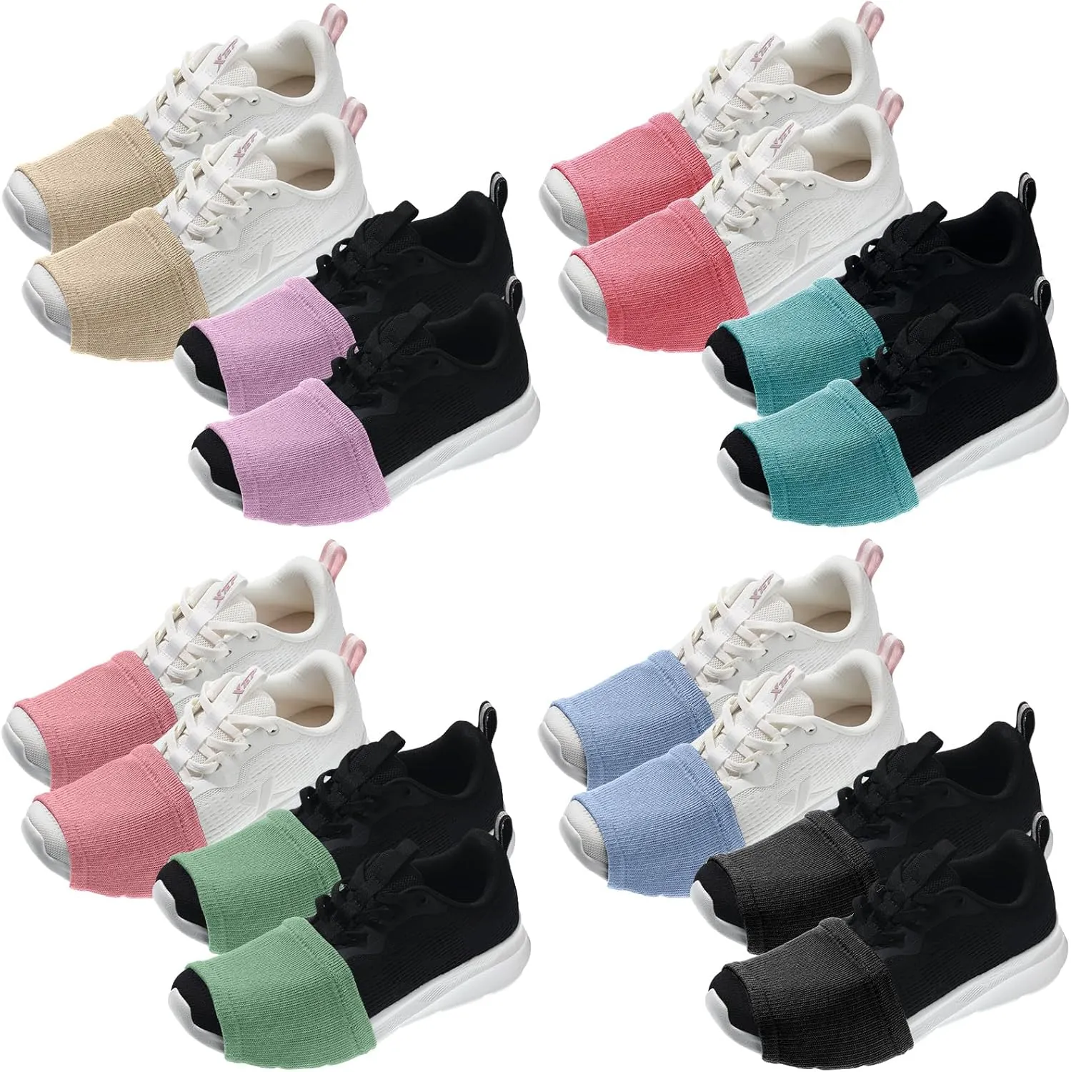 Haysandy 8 Pairs Dance Shoe Covers Over Shoes Socks for Dancer Women