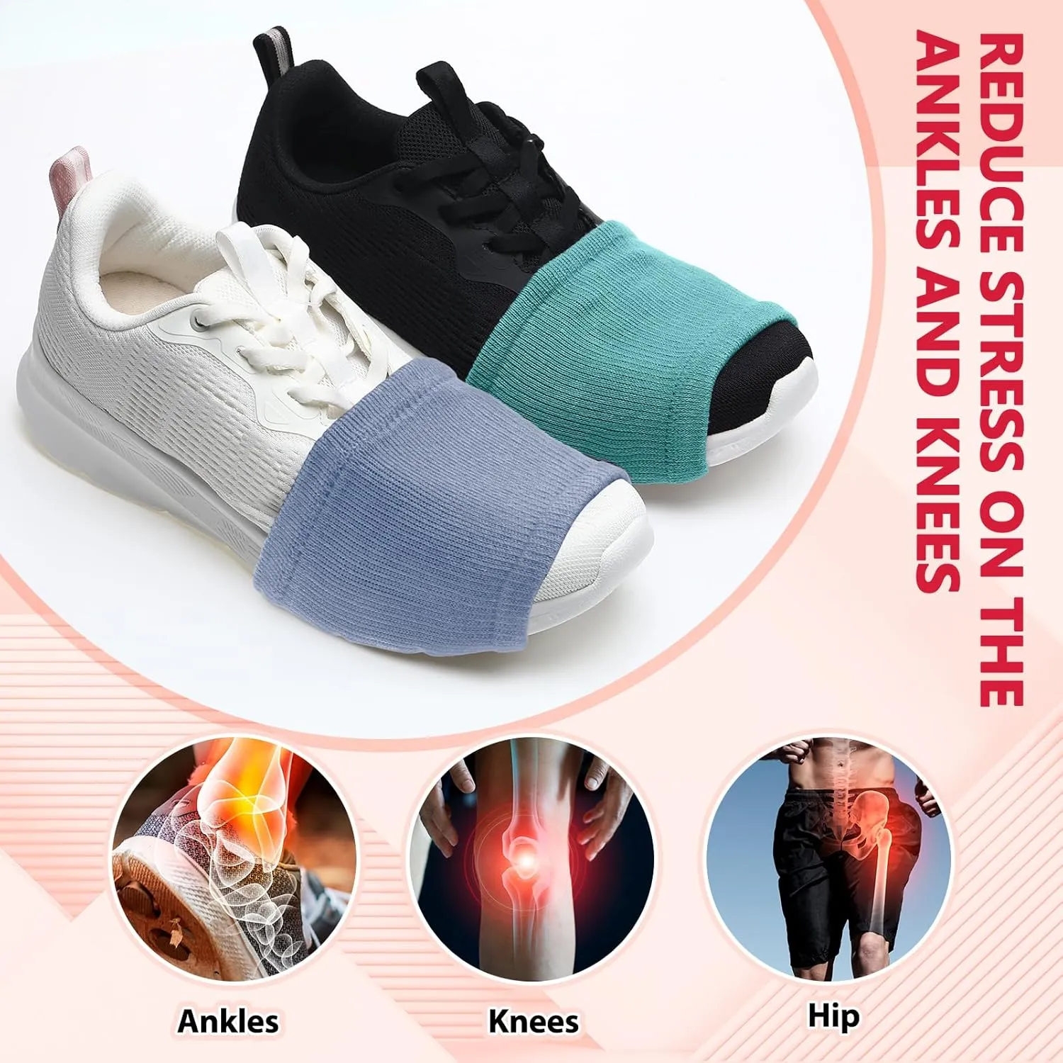 Haysandy 8 Pairs Dance Shoe Covers Over Shoes Socks for Dancer Women