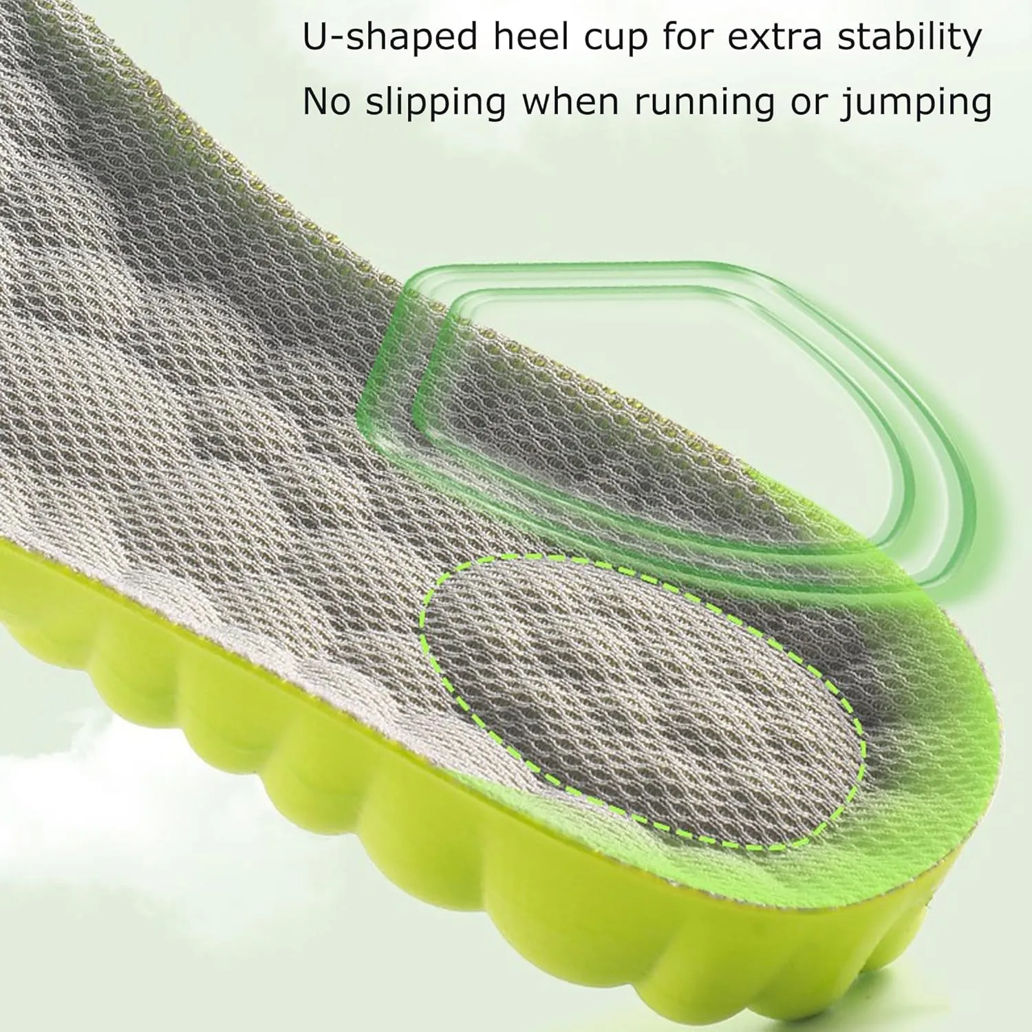 Height Increase Insoles-Elevator Insoles for Men Wowen-4D Cloud Insoles-Super Soft Comfort Memory Foam Heel Lift Inserts (Green | Heel Height: 3.5 Cm, Men: US 8-12)