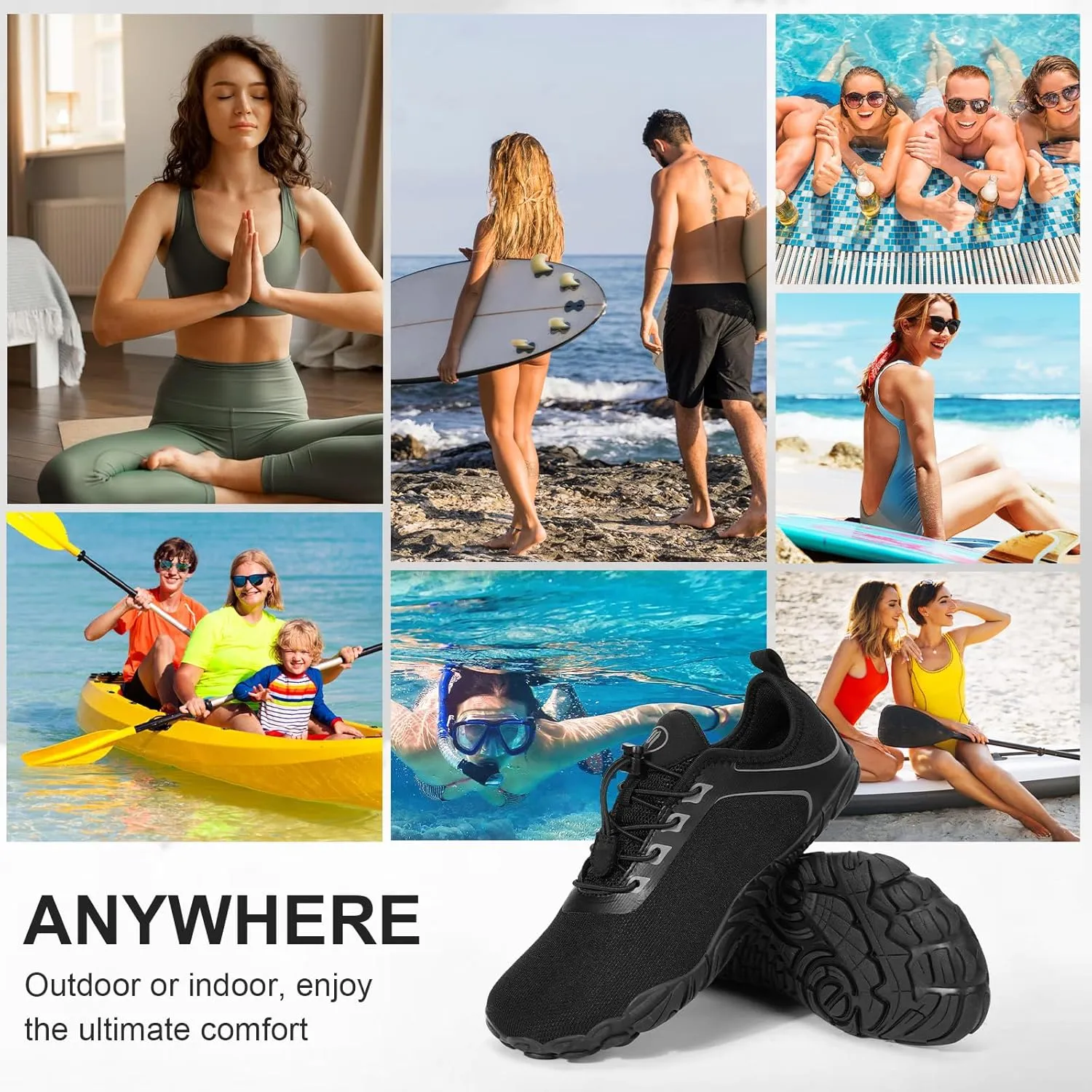 Hike Barefoot Shoes Women Men Footwear Minimalist Healthy Wide Toe Box Zero Drop Non-Slip Grounding Shoes for Walking Gym Workout Trail Running Grounded Footwear