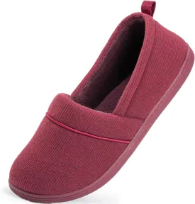 HomeTop Women's Comfy Loafer Slippers Lightweight Memory Foam Non-slip Indoor House Shoes