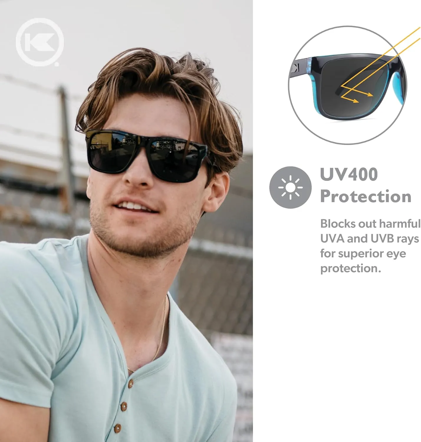 Knockaround Torrey Pines and Sport Polarized Sunglasses for Men & Women - Impact Resistant Lenses & Full UV400 Protection