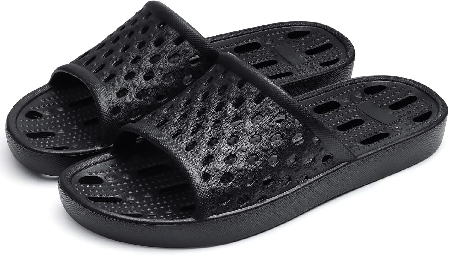 Litfun Shower Shoes for Women Non-Slip Quick Dry Shower Slippers Lightweight Pool Sandals with Drain Holes for College Dorm, Beach, Bathroom & Gym