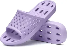 Litfun Shower Shoes for Women Non-Slip Quick Dry Shower Slippers Lightweight Pool Sandals with Drain Holes for College Dorm, Beach, Bathroom & Gym