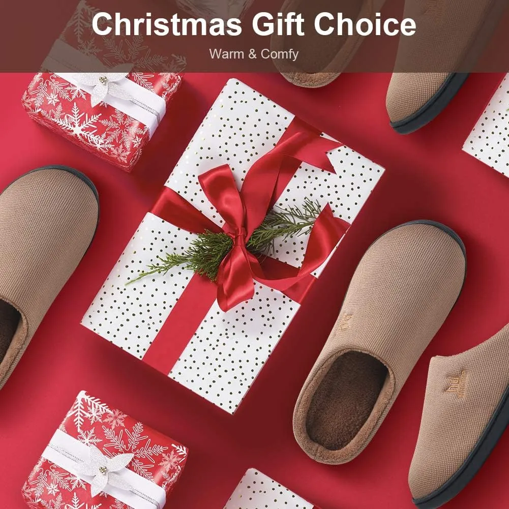 MAIITRIP Men's Cozy Memory Foam House Slippers Non Slip (Size:7-17)