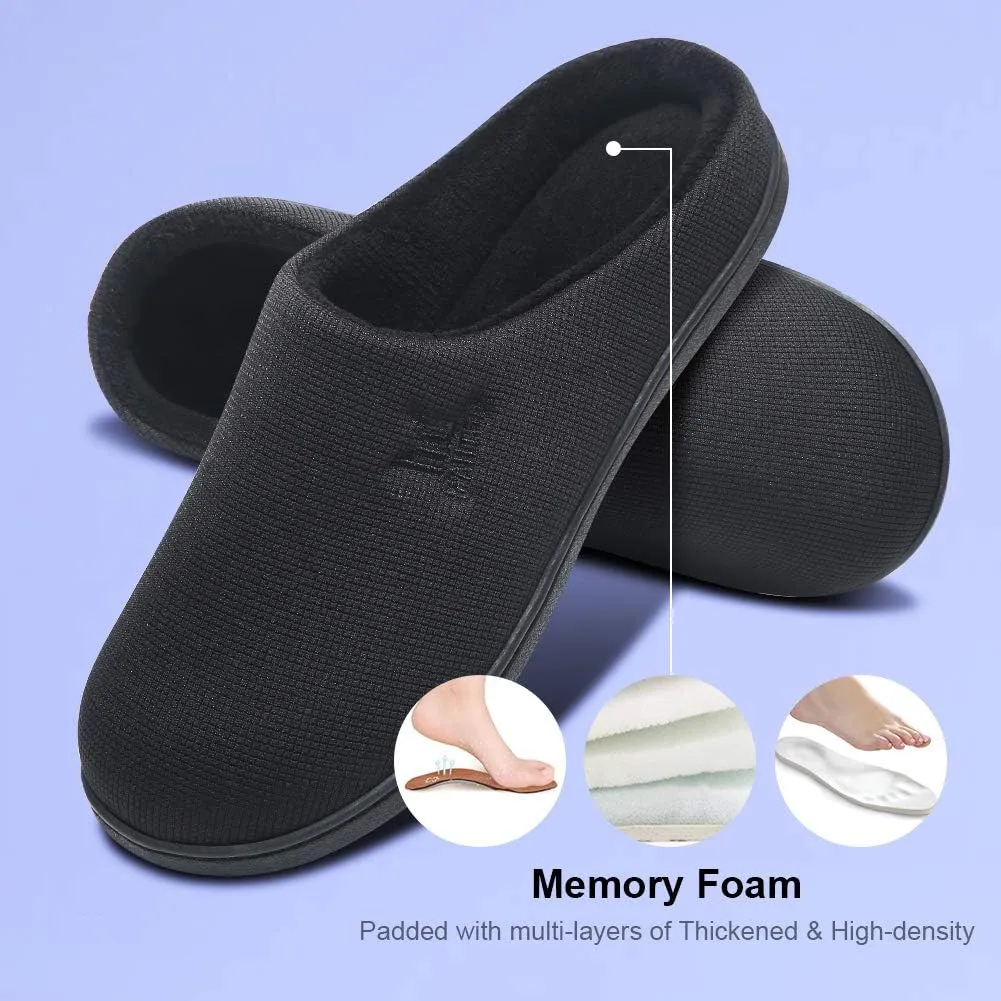 MAIITRIP Men's Cozy Memory Foam House Slippers Non Slip (Size:7-17)