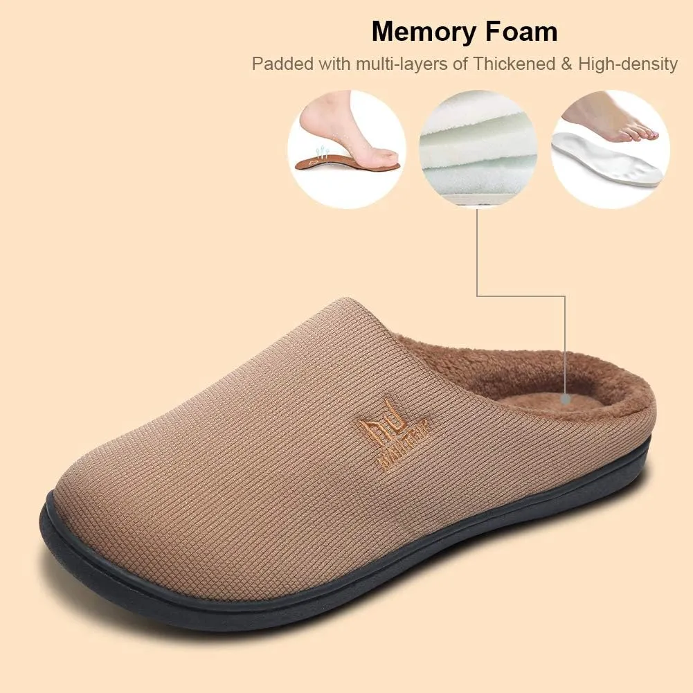 MAIITRIP Men's Cozy Memory Foam House Slippers Non Slip (Size:7-17)
