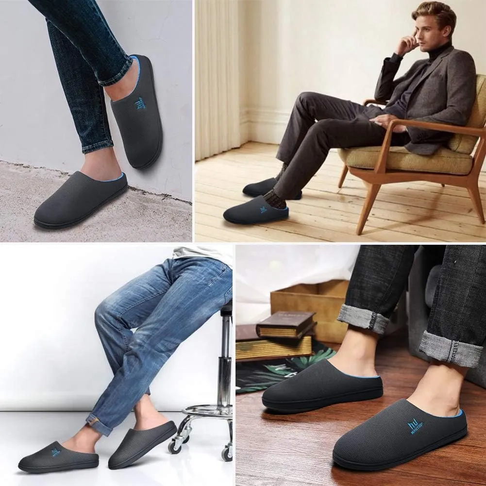 MAIITRIP Men's Cozy Memory Foam House Slippers Non Slip (Size:7-17)