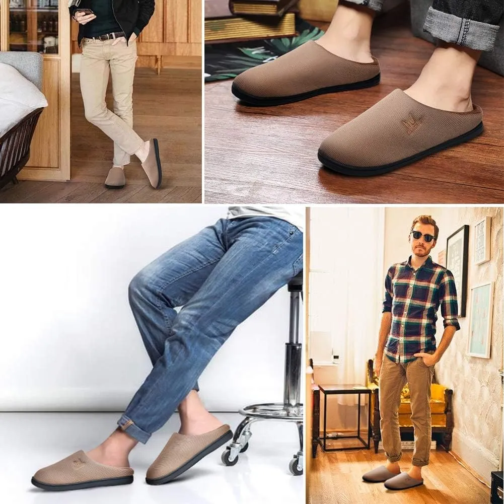 MAIITRIP Men's Cozy Memory Foam House Slippers Non Slip (Size:7-17)