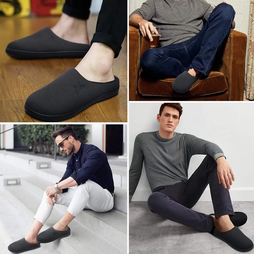 MAIITRIP Men's Cozy Memory Foam House Slippers Non Slip (Size:7-17)