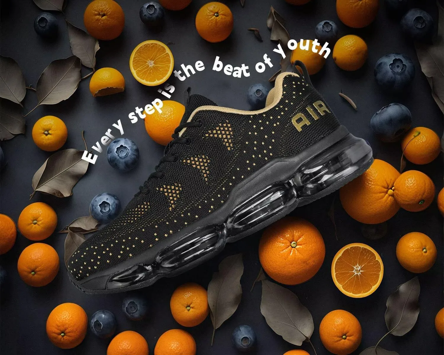 Men's Air Cushion Running Shoes Walking Jogging Fitness Gym Fashion Sneakers Lace Up Casual Comfortable Work Tennis Sport Athletic Trainers