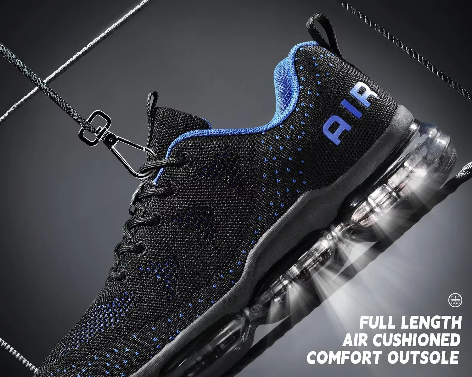 Men's Air Cushion Running Shoes Walking Jogging Fitness Gym Fashion Sneakers Lace Up Casual Comfortable Work Tennis Sport Athletic Trainers