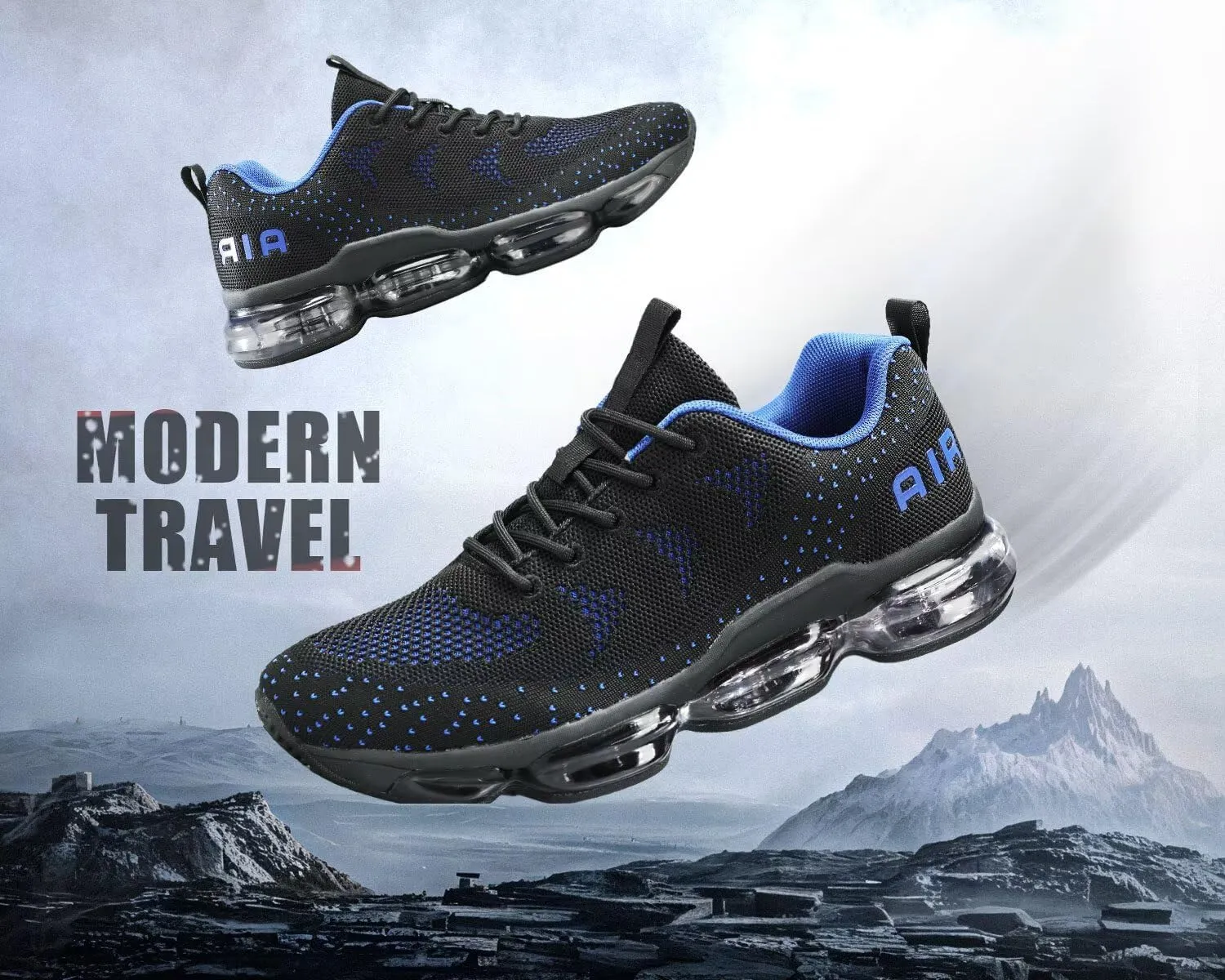 Men's Air Cushion Running Shoes Walking Jogging Fitness Gym Fashion Sneakers Lace Up Casual Comfortable Work Tennis Sport Athletic Trainers