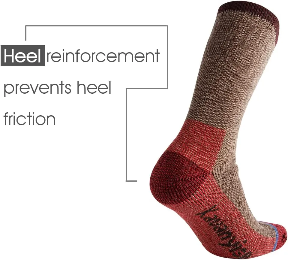 Men's Merino Wool Hiking Socks Breathable Athletic Crew Thicken