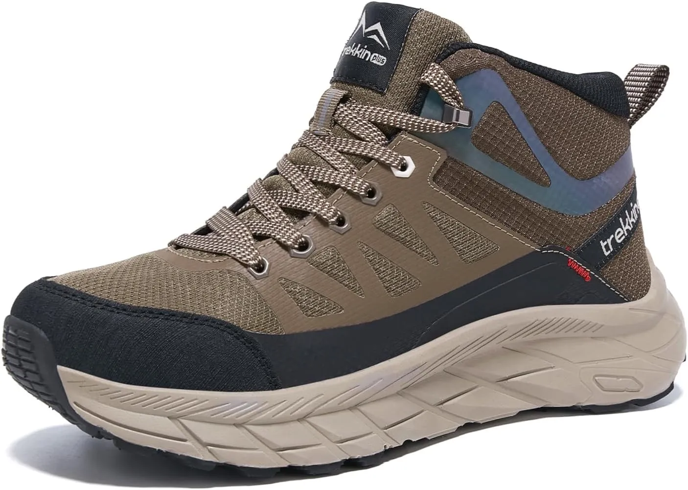 Men's Waterproof Shoes Hiking Trekking Trails Outdoor Lightweight Slip Resistant Cushion Sole Comfortable Work Shoes Walking Boot