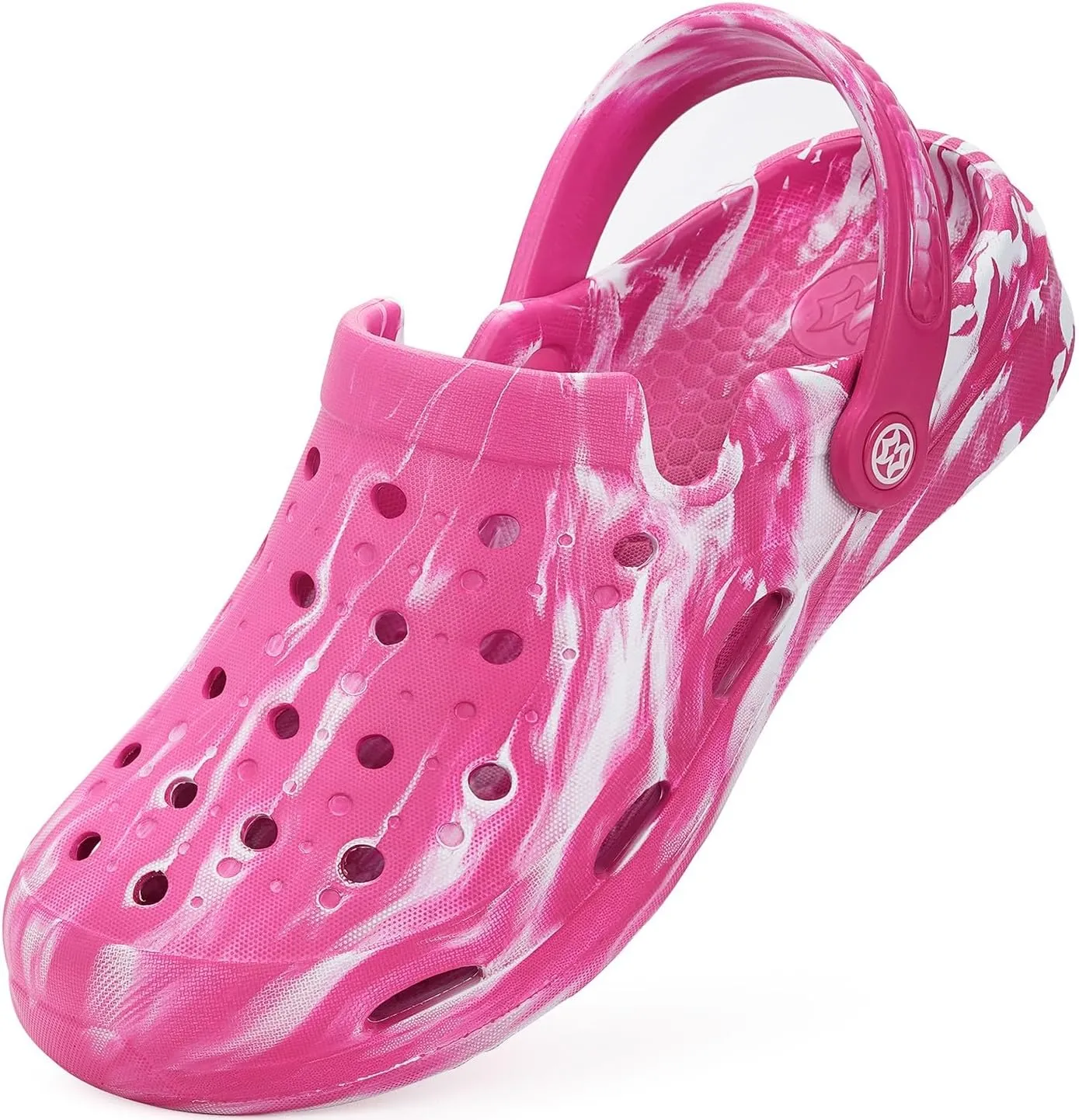 Mens Womens Garden Clogs Shoes with Arch Support Unisex Gardening Slip on Sandals Beach Slippers Shoes Tie-Dye Clog