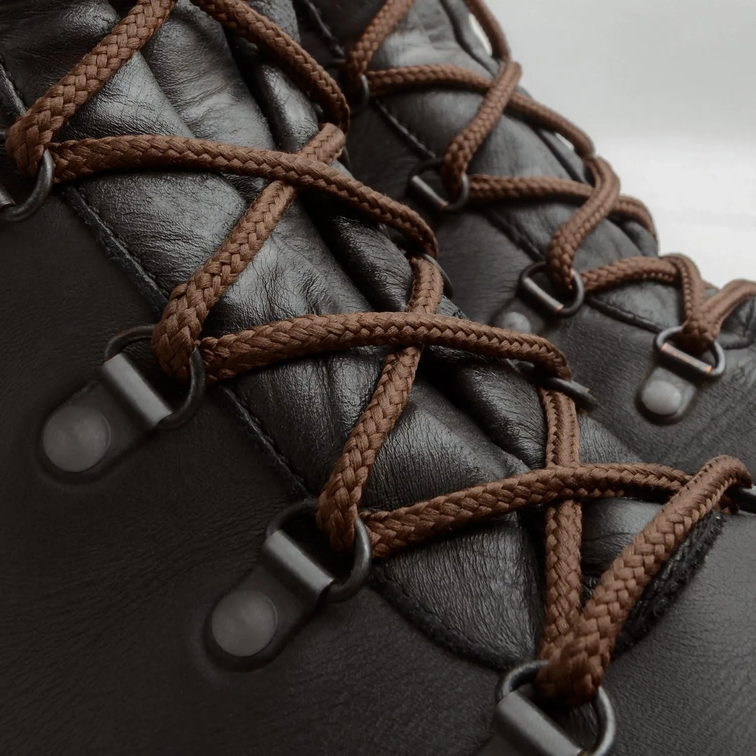 Miscly Round Boot Laces [1 Pair] Heavy Duty and Durable Shoelaces for Boots, Work Boots & Hiking Shoes