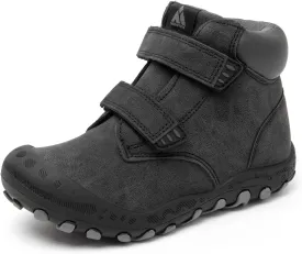 Mishansha Unisex-Child Outdoor Ankle Hiking Boots Boys Girls Trekking Walking Shoes with Hook and Loop