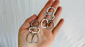 Modern Berber Silver Earrings. Morocco.