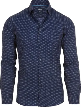 Nautica Slim Fit Mens Dress Shirts Long Sleeve Performance Polyester Fabric Wrinkle Free 4-Way Stretch