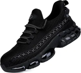 NIFOFISE Steel Toe Sneakers for Men Women Indestructible Work Shoes Lightweight Comfortable Safety Slip-Resistant Composite Toe Shoes for Construction and Industry Zapatos de Trabajo para Mujer