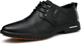 Non Slip Work Shoes for Men Waterproof Mens Slip Resistant ShoesComfortable Food Service Kitchen Restaurant Chef Work Shoes Black