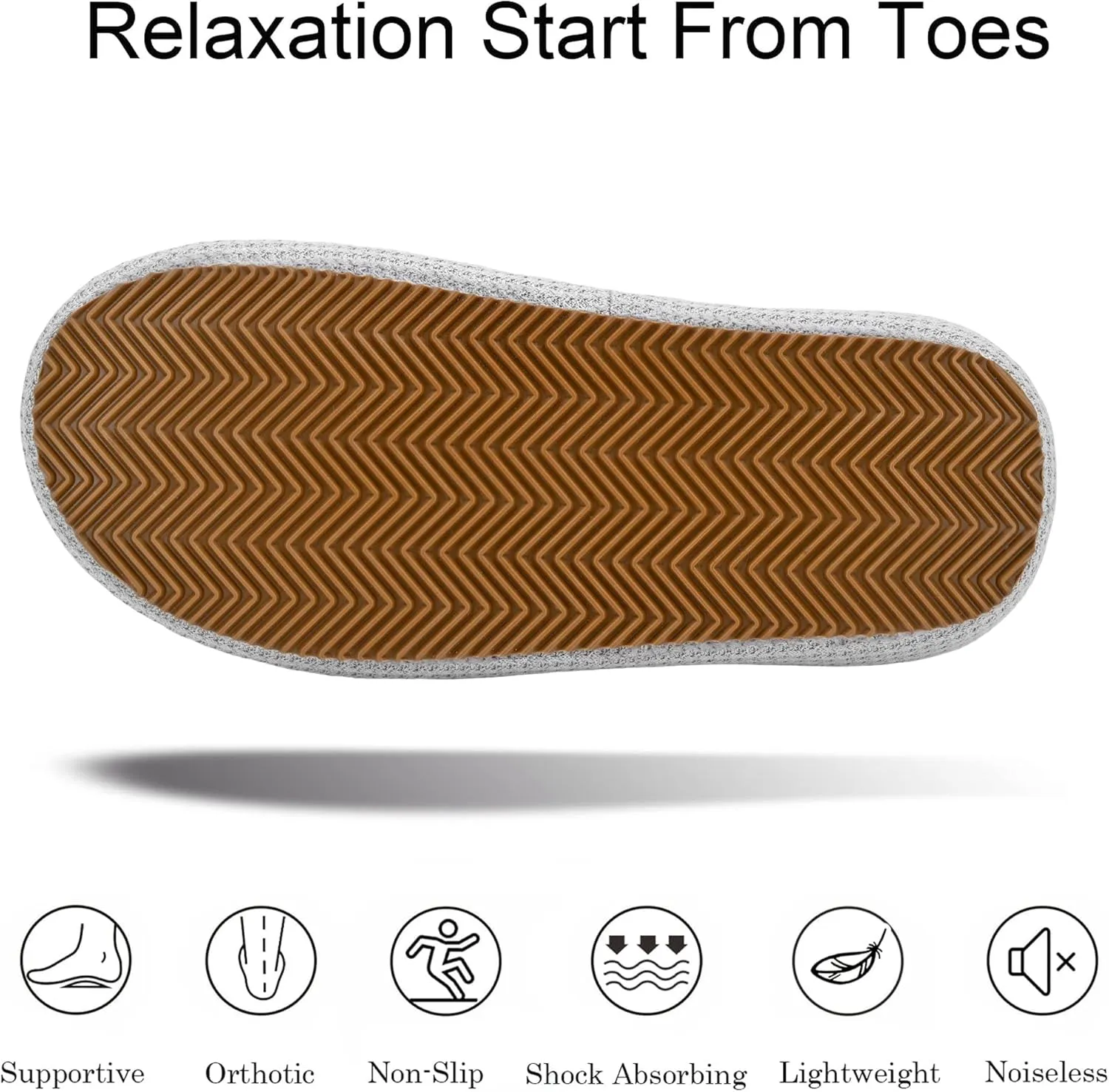 Panda Bros Women's Adjustable Slippers, Diabetic Slippers for Women Memory Foam, Open Toe Swollen Feet Slippers Bedroom House Indoor Outdoor Shoes with Rubber Sole