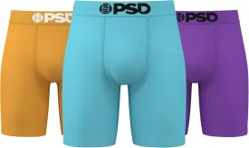 PSD Men's Basic Solid Boxer Briefs - 7 Inch Inseam Breathable and Supportive Men's Underwear with Moisture-Wicking Fabric
