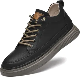 PURCHAWEE Elevator Shoes for Men Height Increase,Men's Invisible Height Increasing Elevator Shoes Taller Height Sneakers Leather Casual Shoes