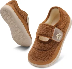 relxfeet Womens Wide Slippers Diabetic Shoes Adjustable Barefoot Walking Shoes Swollen Edema House Shoes Indoor Outdoor Slippers