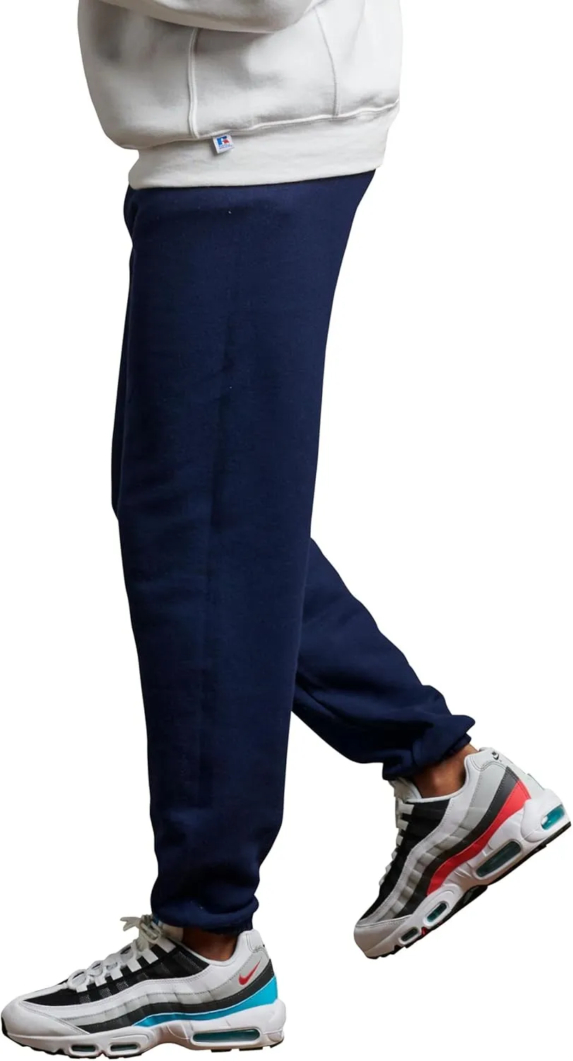 Russell Athletic Men's Dri Power Fleece Elastic Bottom Sweatpants, Relaxed Fit, Moisture Wicking, with or Without Pockets