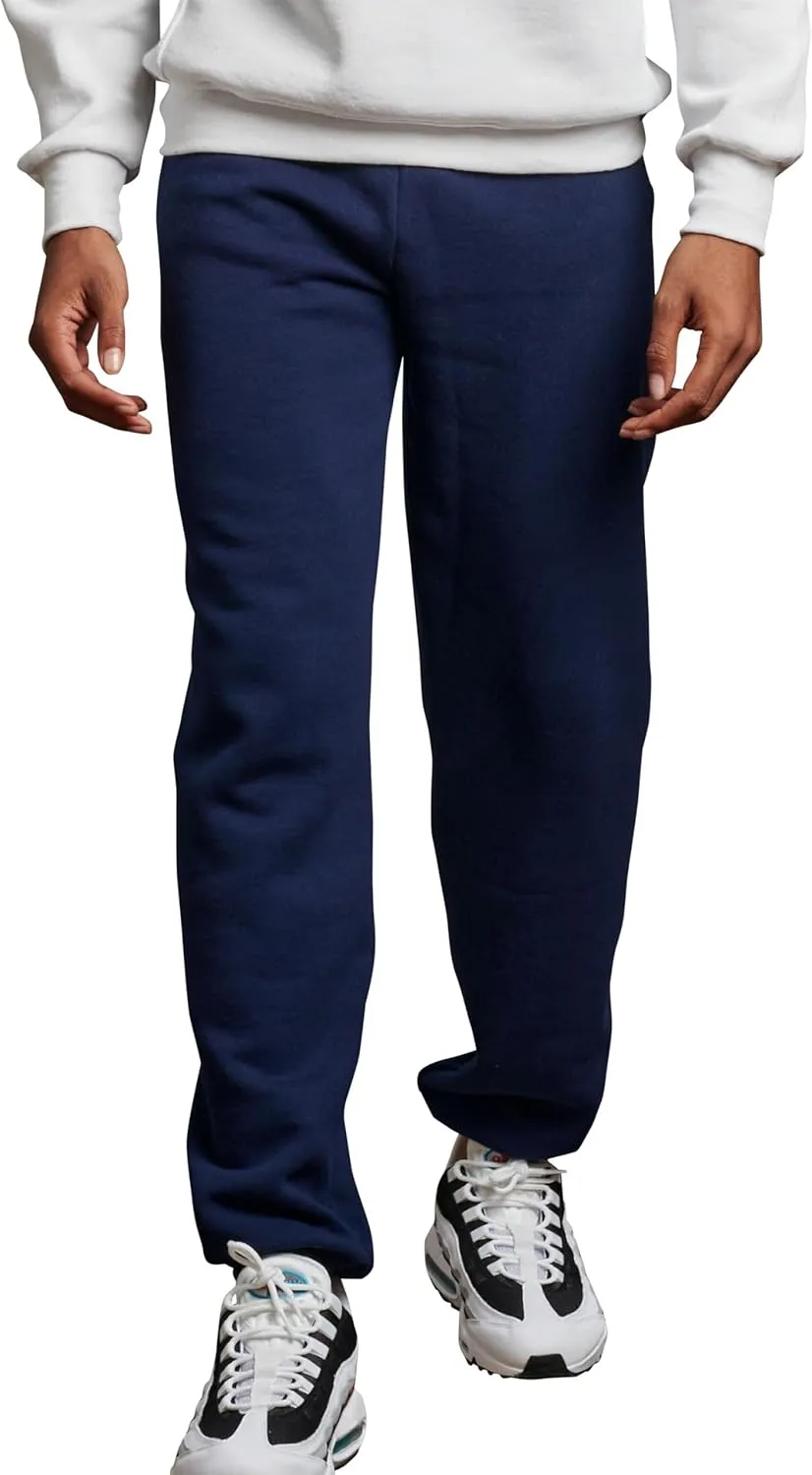 Russell Athletic Men's Dri Power Fleece Elastic Bottom Sweatpants, Relaxed Fit, Moisture Wicking, with or Without Pockets