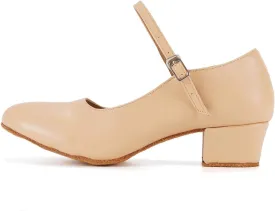 TINRYMX Closed Toe Dance Shoes Women Mary Jane Shoes Latin Ballroom Salsa Shoes Character Shoes, US 5