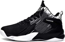 Unisex High Top Lightweight Fly-Weaving Running Jogging Sneakers Basketball Shoes for Youth