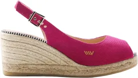 VISCATA Gavina Canvas Slingback Wedge with Ankle Strap Handmade 2  Heel Women's Sandals with Breathable Organic Cotton Canvas and 100% Natural Jute Midsole for all Casual Occasions