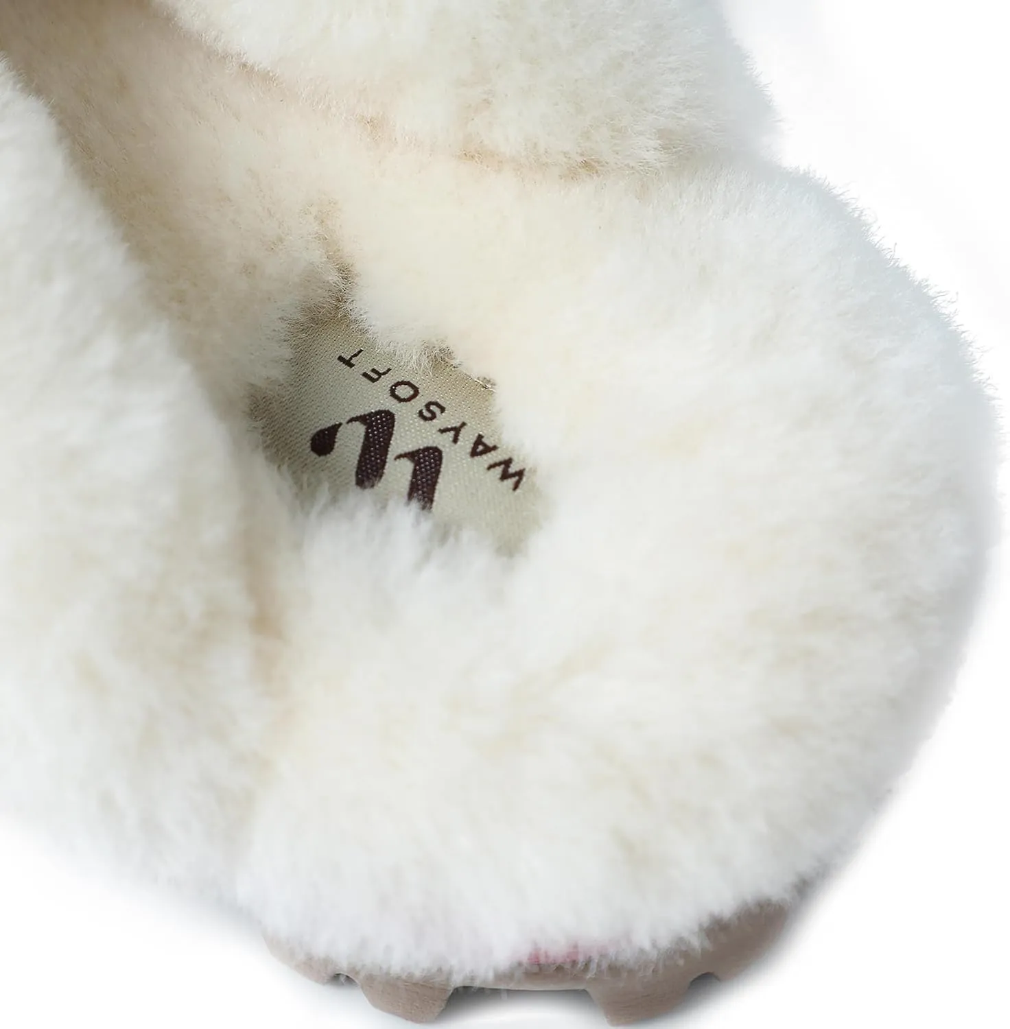 WaySoft Genuine Australian Sheepskin Women Slippers, 100% Shearling Hard Bottom Slippers for Women Indoor and Outdoor Warm Fuzzy Wool Slippers