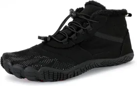 Winter Barefoot Shoes Mens Wide Toe Box Trail Runner Womens Minimalist Zero Drop Sole Walking Shoes Casual Hiking Cotton Boots Sneakers